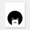 Peekaboo Cat print