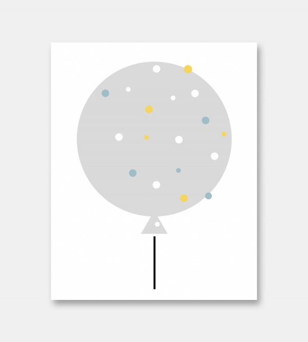 Balloon print - blue